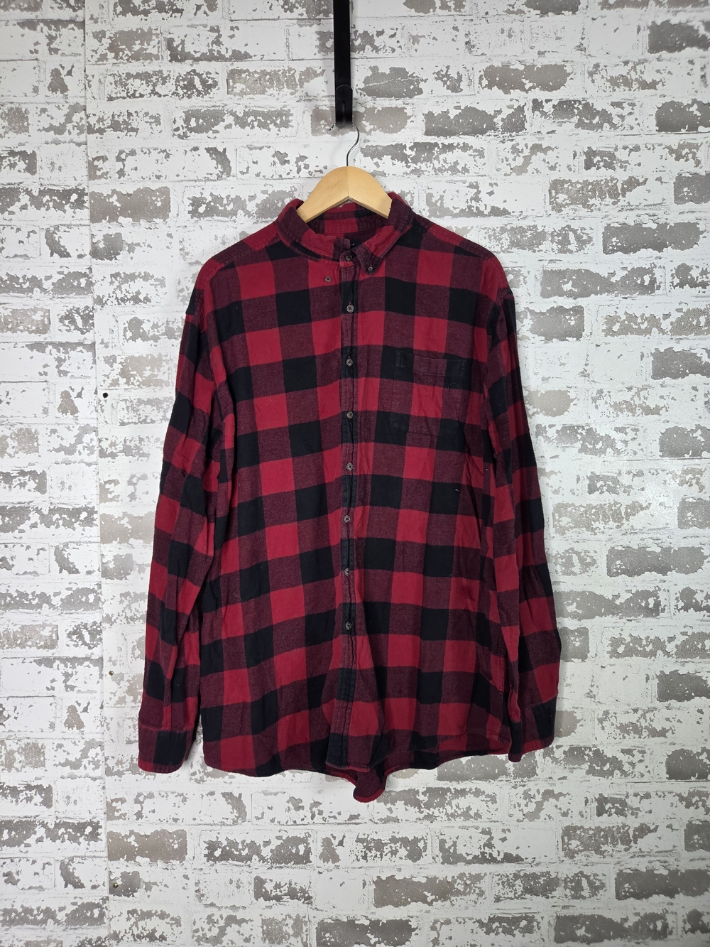 croft & barrow Red and Black Buffalo Plaid Button-Down Shirt